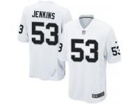 Men's Game Jelani Jenkins #53 Nike White Road Jersey - NFL Oakland Raiders