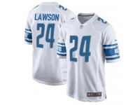 Men's Game Nevin Lawson #24 Nike White Road Jersey - NFL Detroit Lions