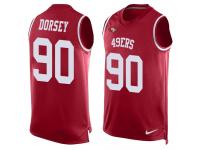 Men's Glenn Dorsey #90 Nike Red Jersey - NFL San Francisco 49ers Player Name & Number Tank Top