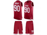 Men's Glenn Dorsey Red Jersey Tank Top Suit #90 NFL San Francisco 49ers Nike