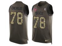 Men's Gosder Cherilus #78 Nike Green Jersey - NFL Tampa Bay Buccaneers Salute to Service Tank Top