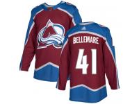 Men's Hockey Colorado Avalanche #41 Pierre-Edouard Bellemare Home Jersey Burgundy Red