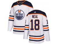Men's Hockey Edmonton Oilers #18 James Neal Away Jersey White