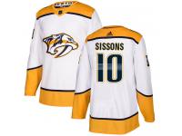 Men's Hockey Nashville Predators #10 Colton Sissons Away White Jersey