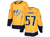 Men's Hockey Nashville Predators #57 Dante Fabbro Premier Home Gold Jersey