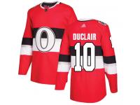 Men's Hockey Ottawa Senators #10 Anthony Duclair Jersey Red 2017 100 Classic