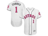 Men's Houston Astros Carlos Correa Majestic White Home 2016 Mother's Day Flex Base Jersey