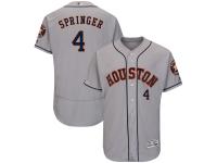 Men's Houston Astros George Springer Majestic Gray Road Authentic Collection Flex Base Player Jersey