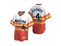 Men's Houston Astros George Springer Nike White Orange Cooperstown Collection Home Jersey