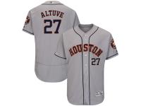 Men's Houston Astros Jose Altuve Majestic Gray Road Authentic Collection Flex Base Player Jersey