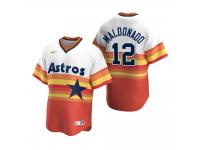 Men's Houston Astros Martin Maldonado Nike White Orange Cooperstown Collection Home Jersey