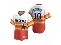 Men's Houston Astros Yuli Gurriel Nike White Orange Cooperstown Collection Home Jersey