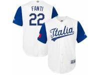 Men's Italy Baseball Majestic #22 Nick Fanti White 2017 World Baseball Classic Team Jersey