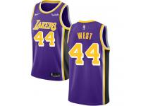 Men's Jerry West  Purple Nike Jersey NBA Los Angeles Lakers #44 Statement Edition