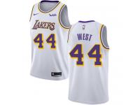 Men's Jerry West  White Nike Jersey NBA Los Angeles Lakers #44 Association Edition
