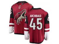 Men's Josh Archibald Breakaway Burgundy Red Home NHL Jersey Arizona Coyotes #45