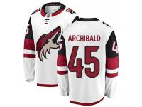 Men's Josh Archibald Breakaway White Away NHL Jersey Arizona Coyotes #45