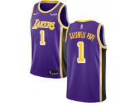 Men's Kentavious Caldwell-Pope  Purple Nike Jersey NBA Los Angeles Lakers #1 Statement Edition