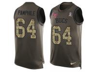 Men's Kevin Pamphile #64 Nike Green Jersey - NFL Tampa Bay Buccaneers Salute to Service Tank