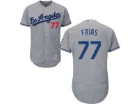 Men's L.A. Dodgers #77 Carlos Frias Majestic Gray Authentic Flexbase Collection Jersey