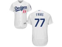 Men's L.A. Dodgers #77 Carlos Frias Majestic White Authentic Flexbase Collection Jersey