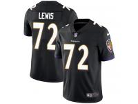 Men's Limited Alex Lewis #72 Nike Black Alternate Jersey - NFL Baltimore Ravens Vapor Untouchable