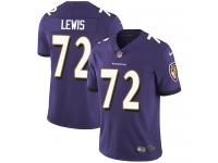 Men's Limited Alex Lewis #72 Nike Purple Home Jersey - NFL Baltimore Ravens Vapor Untouchable