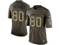 Men's Limited Anthony Fasano #80 Nike Green Jersey - NFL Miami Dolphins Salute to Service
