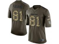 Men's Limited Anthony Fasano #81 Nike Green Jersey - NFL Miami Dolphins Salute to Service