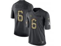 Men's Limited Brandon Doughty #6 Nike Black Jersey - NFL Miami Dolphins 2016 Salute to Service