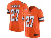 Men's Limited Brendan Langley #27 Nike Orange Jersey - NFL Denver Broncos Rush