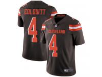 Men's Limited Britton Colquitt #4 Nike Brown Home Jersey - NFL Cleveland Browns Vapor Untouchable