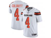 Men's Limited Britton Colquitt #4 Nike White Road Jersey - NFL Cleveland Browns Vapor Untouchable