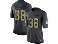 Men's Limited Christine Michael Sr #38 Nike Black Jersey - NFL Indianapolis Colts 2016 Salute to Service
