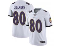 Men's Limited Crockett Gillmore #80 Nike White Road Jersey - NFL Baltimore Ravens Vapor Untouchable
