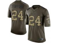 Men's Limited Daimion Stafford #24 Nike Green Jersey - NFL Tennessee Titans Salute to Service