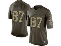 Men's Limited Darren Fells #87 Nike Green Jersey - NFL Detroit Lions Salute to Service