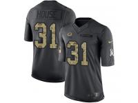 Men's Limited Davon House #31 Nike Black Jersey - NFL Green Bay Packers 2016 Salute to Service