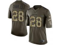 Men's Limited Jamaal Charles #28 Nike Green Jersey - NFL Denver Broncos Salute to Service