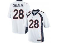 Men's Limited Jamaal Charles #28 Nike White Road Jersey - NFL Denver Broncos