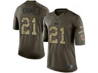 Men's Limited Justin Evans #21 Nike Green Jersey - NFL Tampa Bay Buccaneers Salute to Service