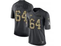 Men's Limited Kevin Pamphile #64 Nike Black Jersey - NFL Tampa Bay Buccaneers 2016 Salute to Service