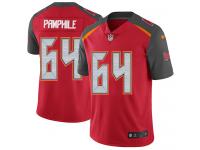 Men's Limited Kevin Pamphile #64 Nike Red Home Jersey - NFL Tampa Bay Buccaneers Vapor