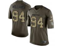Men's Limited Mario Williams Green Jersey Salute To Service #94 NFL Miami Dolphins Nike
