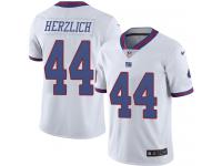 Men's Limited Mark Herzlich #44 Nike White Jersey - NFL New York Giants Rush