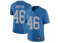Men's Limited Michael Burton #46 Nike Blue Alternate Jersey - NFL Detroit Lions Vapor Untouchable