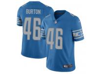 Men's Limited Michael Burton #46 Nike Light Blue Home Jersey - NFL Detroit Lions Vapor Untouchable