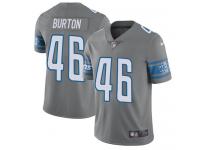 Men's Limited Michael Burton #46 Nike Steel Jersey - NFL Detroit Lions Rush