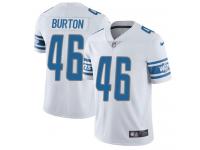 Men's Limited Michael Burton #46 Nike White Road Jersey - NFL Detroit Lions Vapor Untouchable
