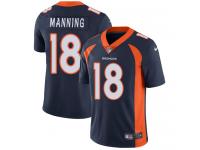 Men's Limited Peyton Manning #18 Nike Navy Blue Alternate Jersey - NFL Denver Broncos Vapor
